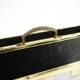 1980s newspaper rack made of brass and wood in Hollywood Regecy design