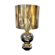 Gilded ceramic lamp, Italy, 1970