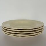 Ivory fluted deep plates Sarreguemines
