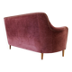 "Samsas" canapé in rare velvet by Carl Malmsten from the mid-century, Sweden, 1960s.