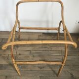 Vintage rattan cradle