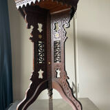 Antique Ottoman Turkish table with inlays and intricate carvings