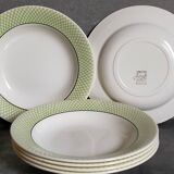 Six earthenware plates of SALINS service "ISERAN" 50s