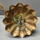 Large Italian Foliage Cage Chandelier - 1960s Art Crafts - Gold Metal