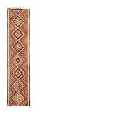 Tapis kilim vintage Herki tissé à la main en Turquie 94 cm x 361 cm