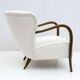 Malatesta and Masson Art Déco Style Italian Walnut and Bouclé Armchair, 50