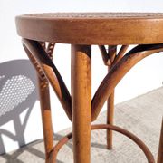 Ancien tabouret bas bistrot canné
