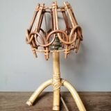 Rattan wall light