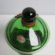 Vintage green glass bathroom container