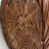 Large wicker basket, storage bucket or XL planter, 1970s