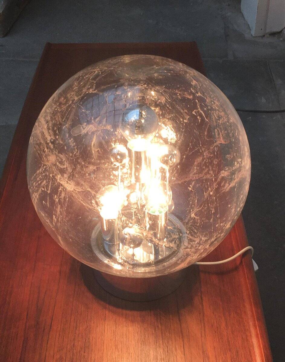Planet Table Lamp Large Sphere from the German Space Age Mid-Century by Doria Leuchten, 1970s