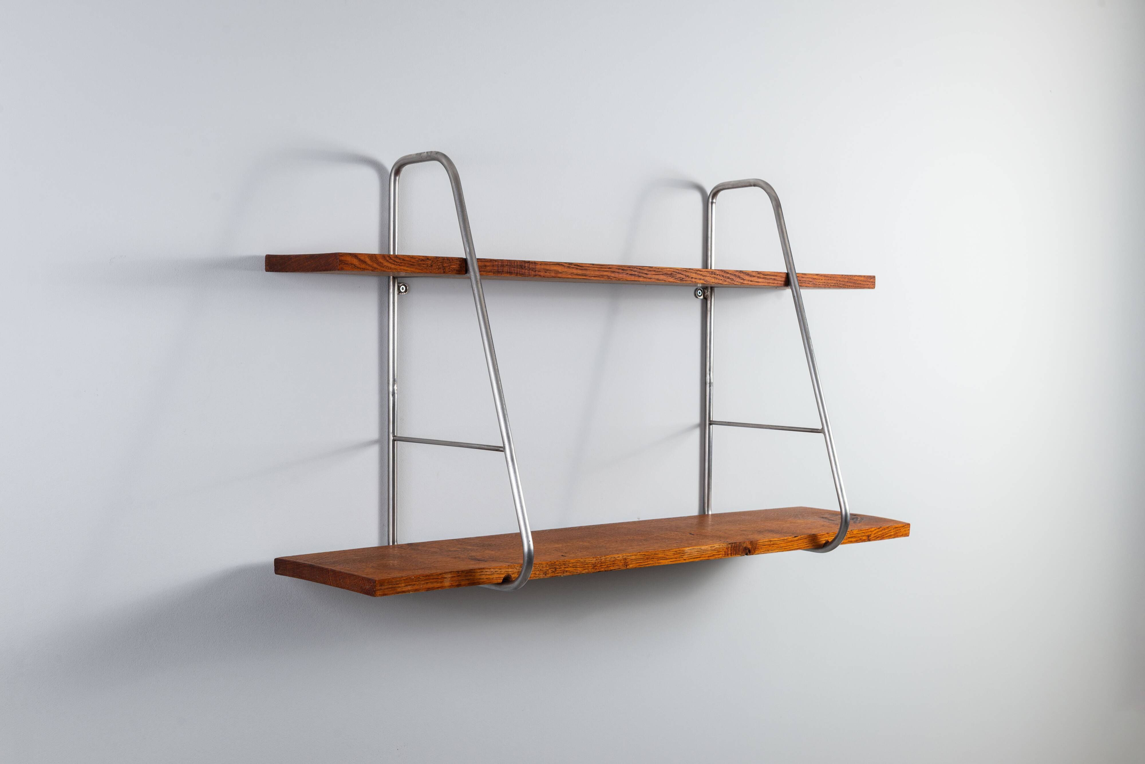 Solid oak wall shelf