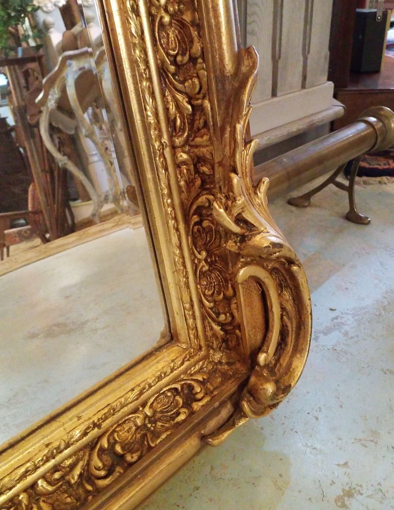 Golden mirror 85x160cm