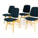 Ensemble de 4 chaises dans le style d'Arne Hovmand olsen 'Bergen'