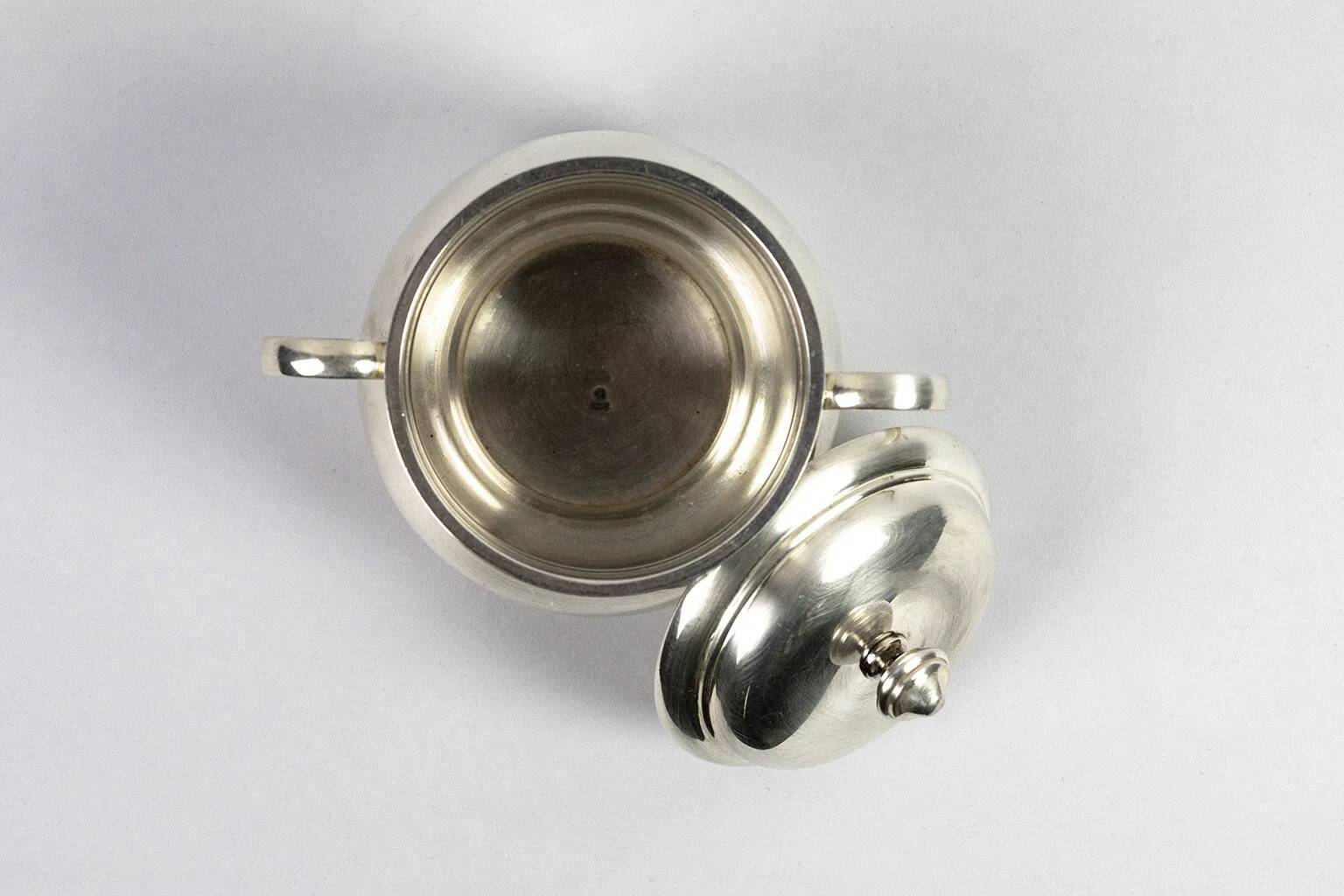 Christofle silver-plated sugar bowl – Bagatelle model (Gallia Collection)