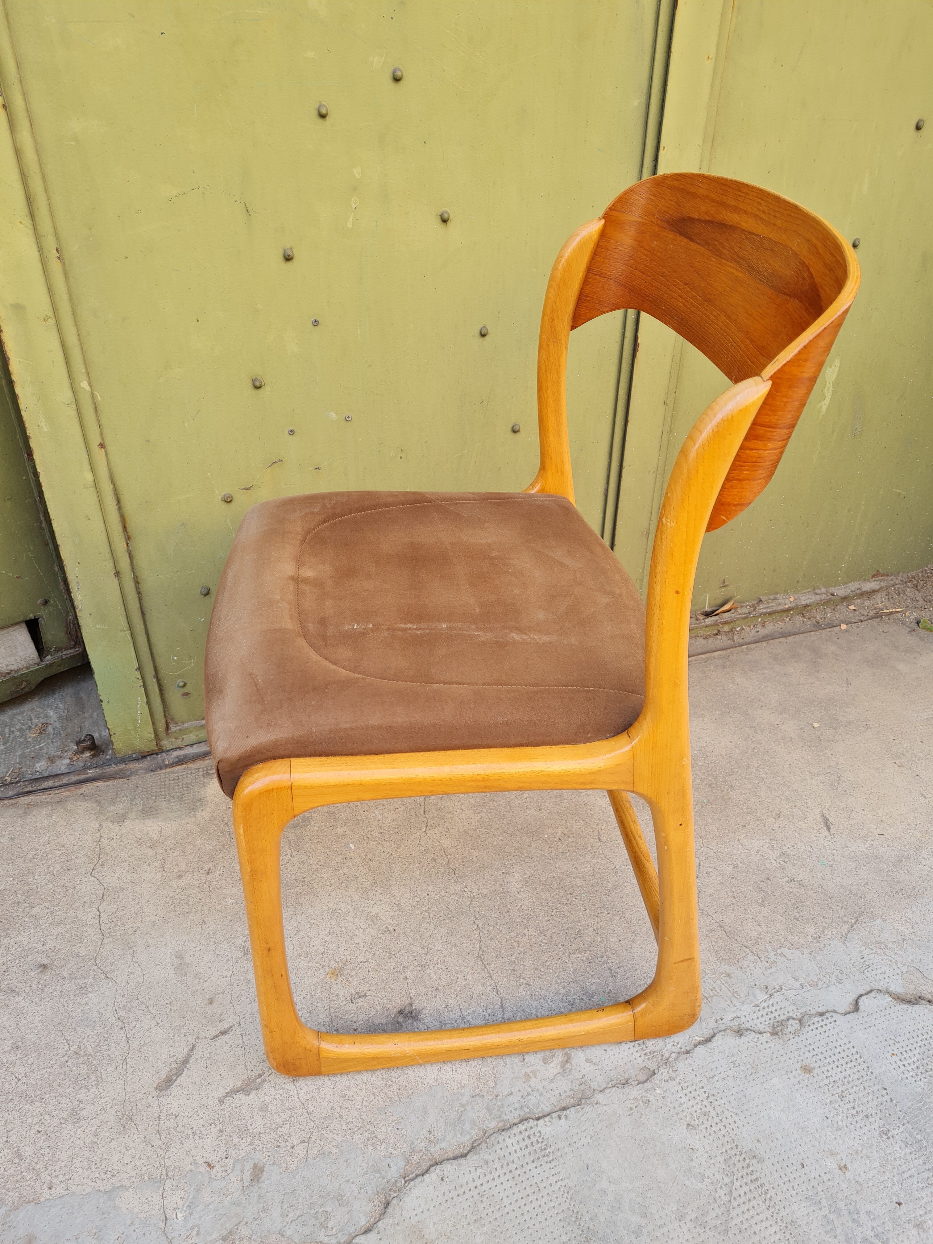 6 chaises traineau Baumann