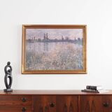 Tableau « Le pré bleu », reproduction de Claude Monet