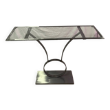 Steel and glass console