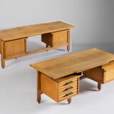 Bureau en Chêne par Guillerme & Chambron pour Votre Maison, France, 1960s