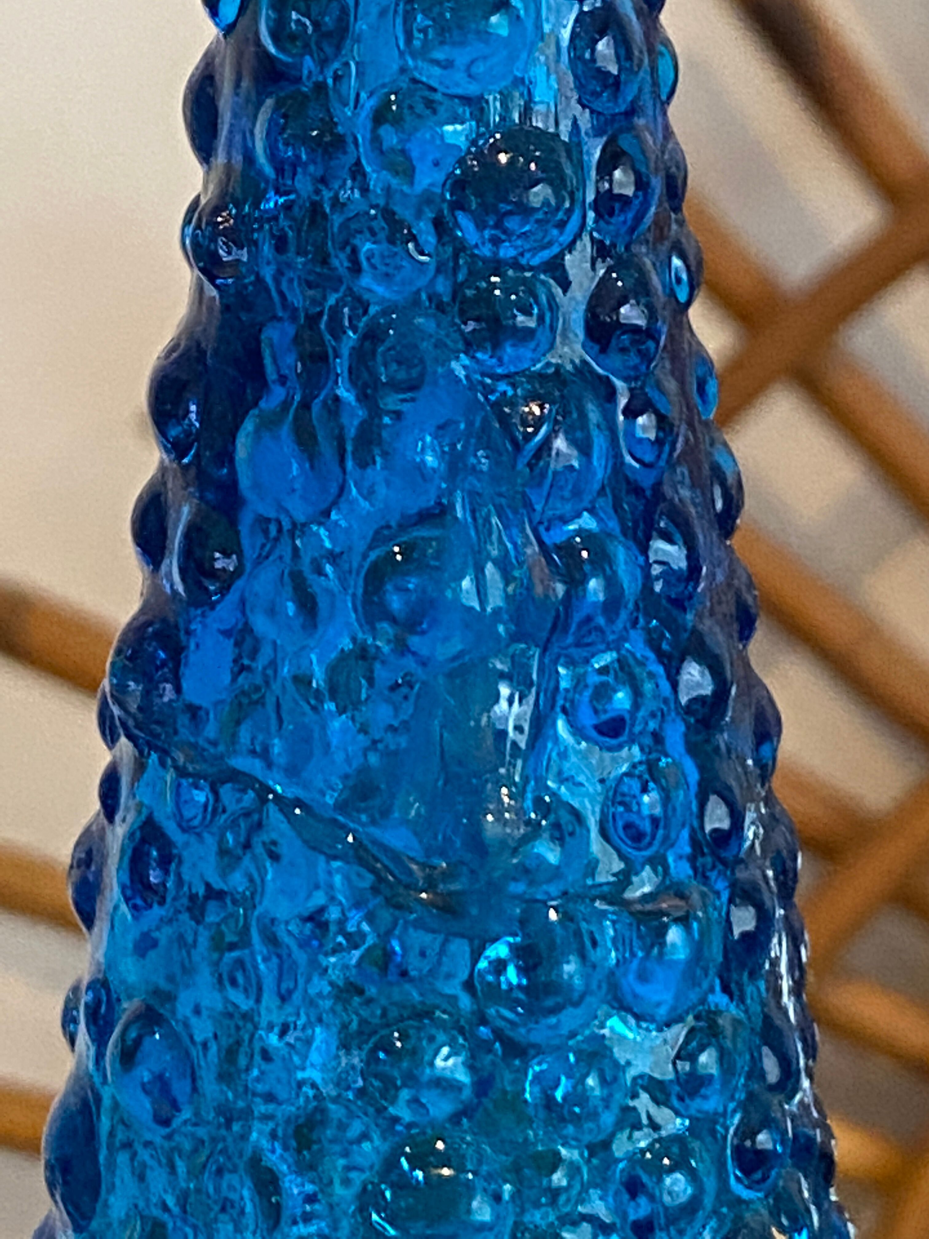 Turquoise blue Empoli decanter
