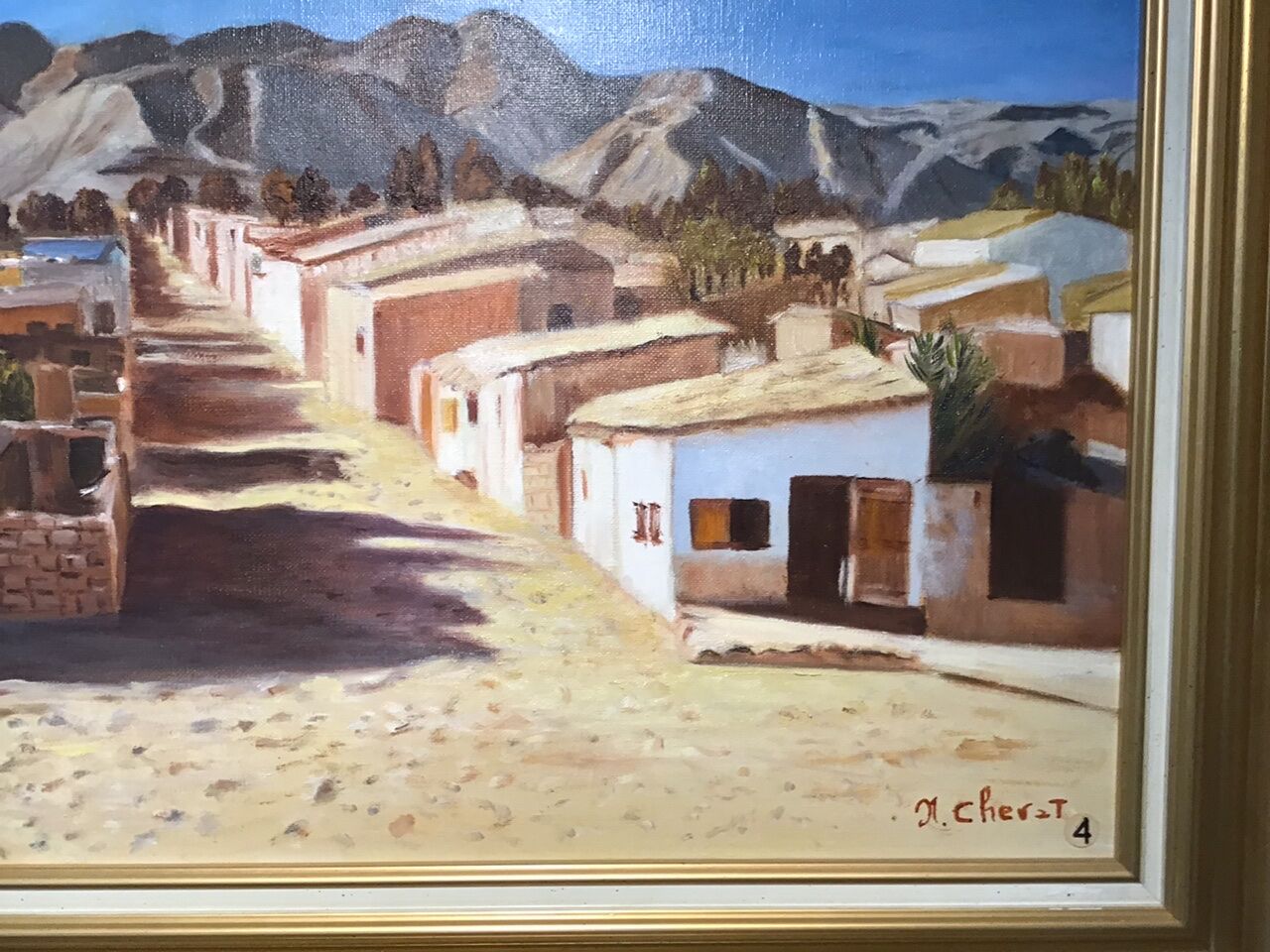 Landscape painting, oil on canvas, signed, from the 80s