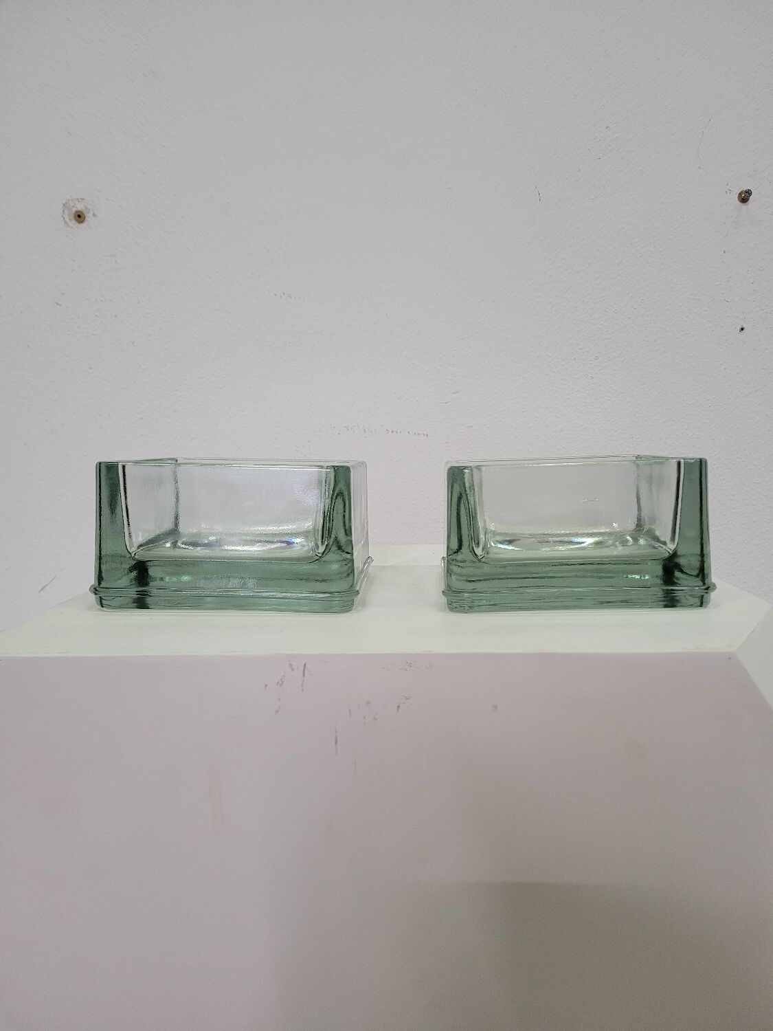 Pair of Lumax glass pockets or ashtrays from the 1960s