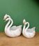 Pair of vintage cache pots - Ceramic swans