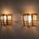 Crystal and brass sconces by Carl Fagerlund 1970