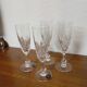 4 St Louis crystal champagne glasses, Massenet model - signed