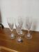 4 St Louis crystal champagne glasses, Massenet model - signed