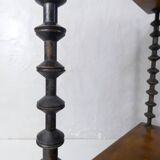 Antique wooden shelf with DMC spools – Industrial sideboard