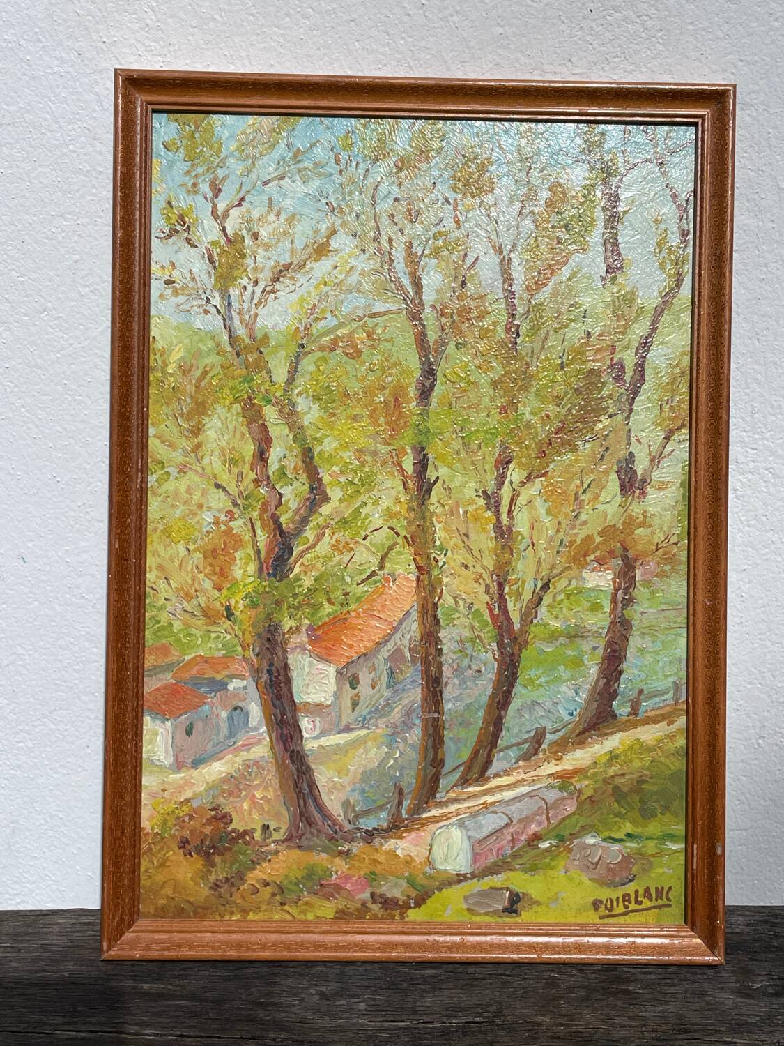 Signed oil landscape painting