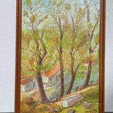 Signed oil landscape painting