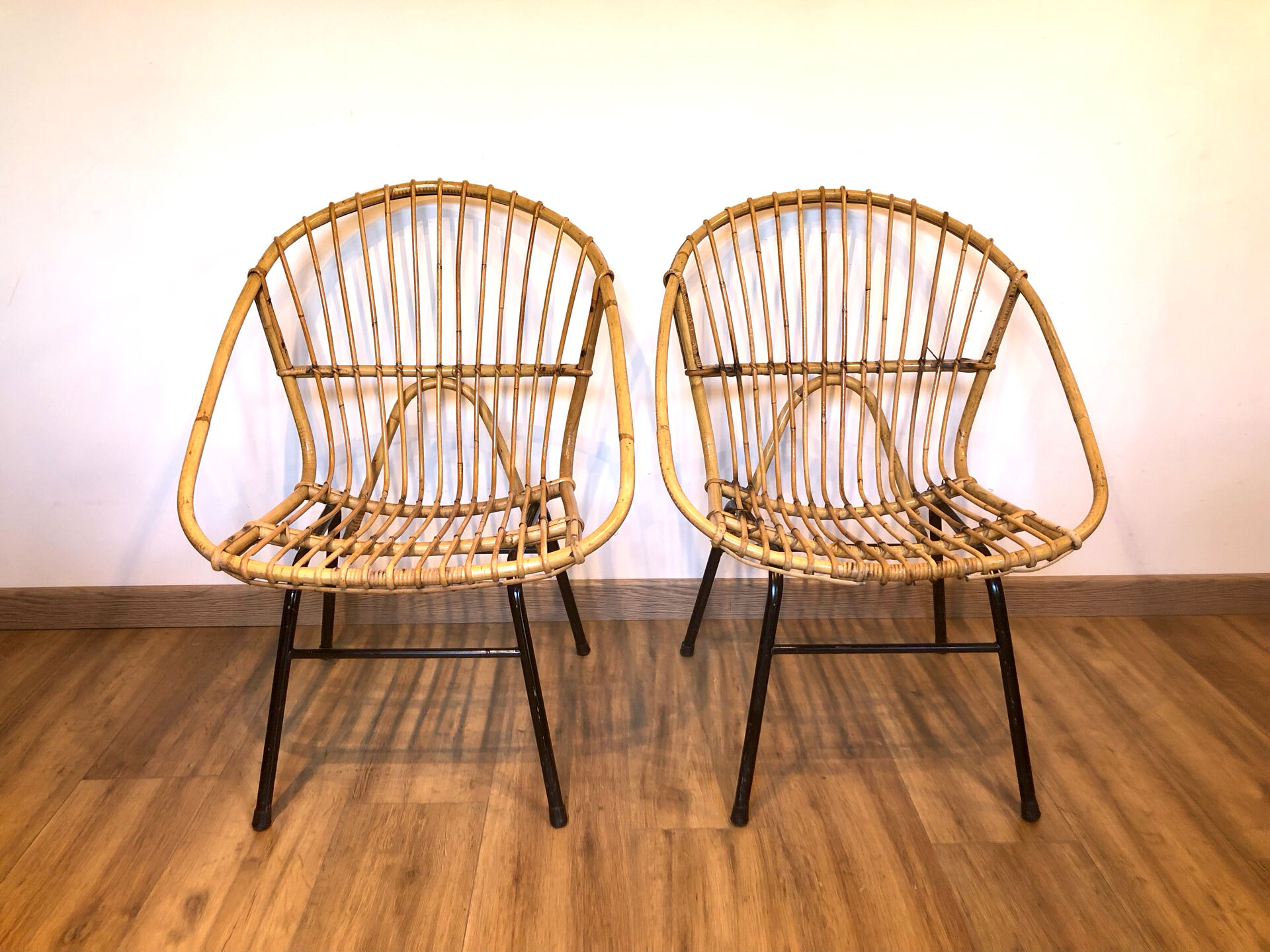 Adult rattan armchairs