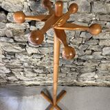 Scandinavian design pine coat rack 60s