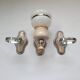 Vintage bathroom wall light and two towel rails set