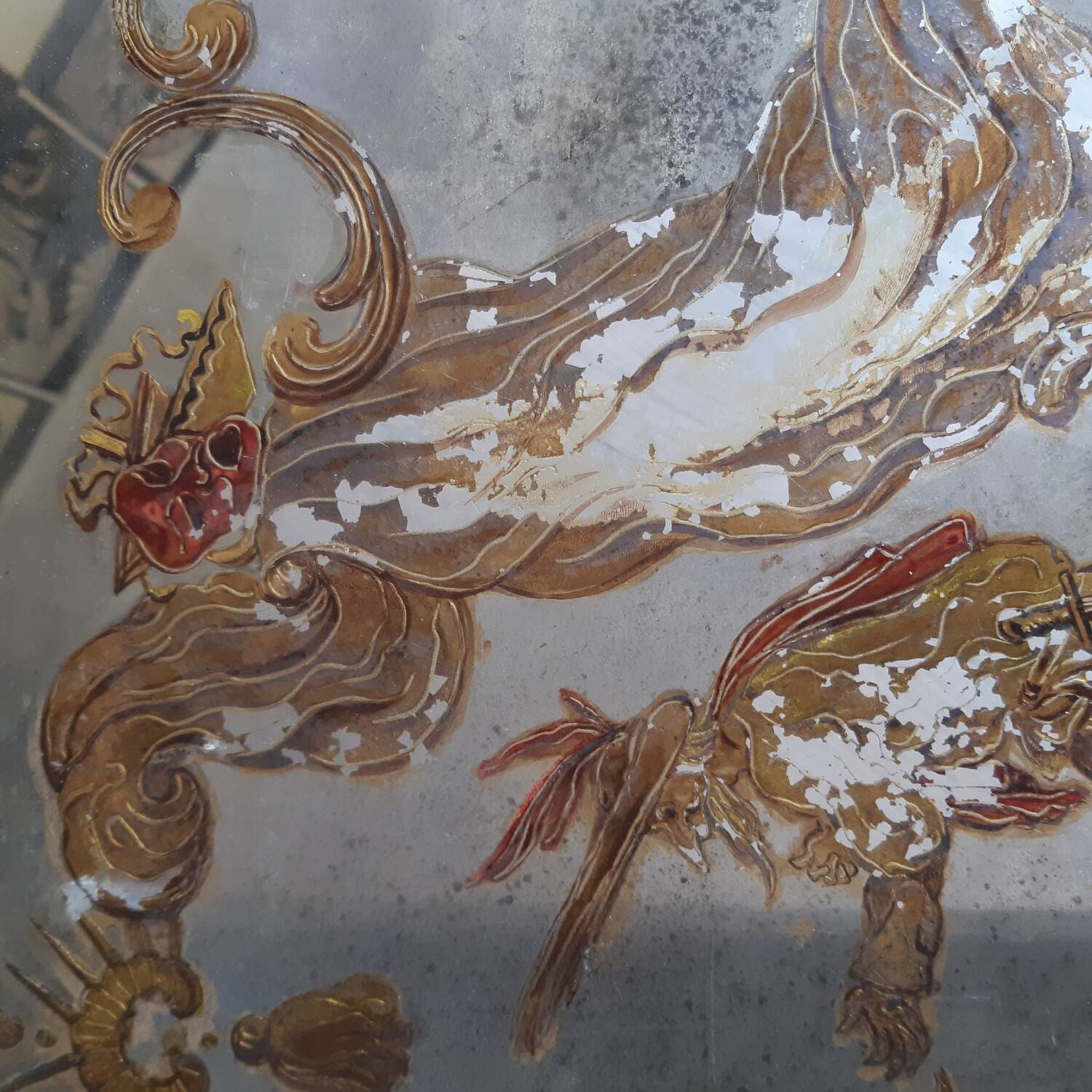 Églomisé glass coffee table