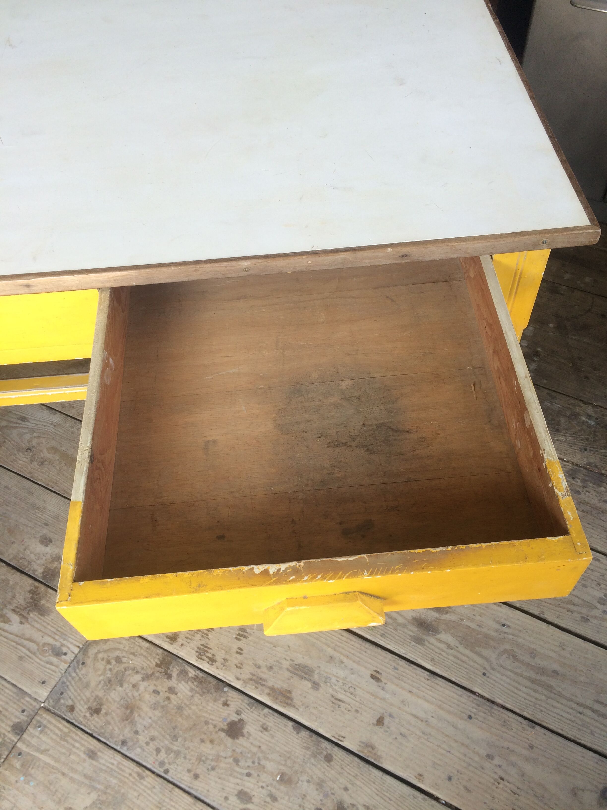 Yellow kitchen table