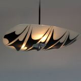 Large Vintage Czechoslovakian Opaline Glass Pendant Lights, 1970s, Set of 2