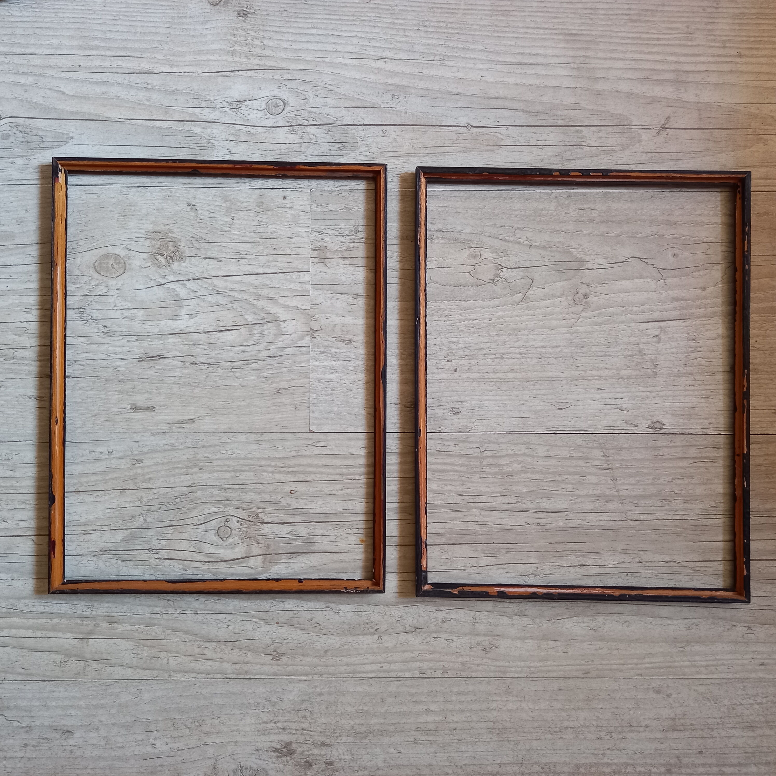 Pair of frame baguette doucine Napoleon lll