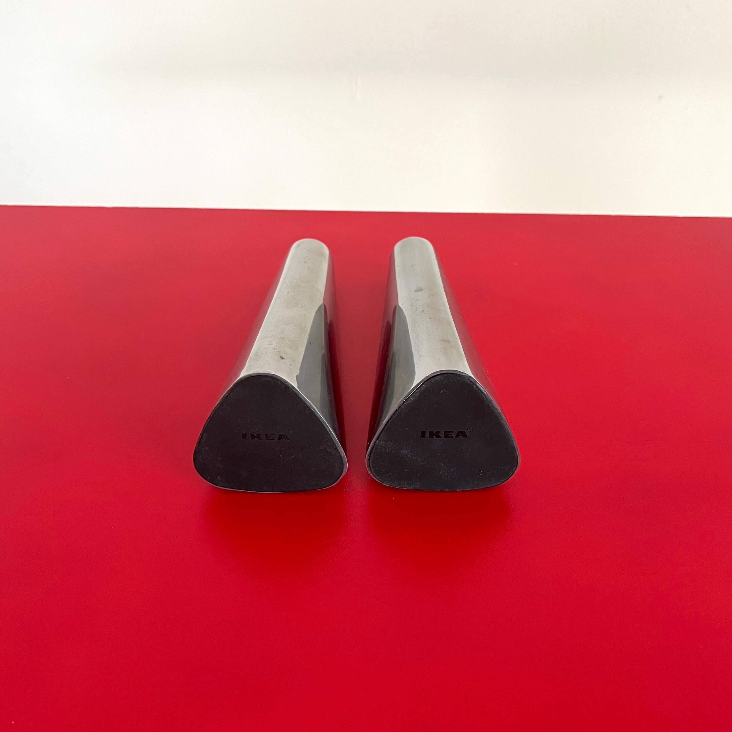 Two aluminum candlesticks