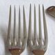 12 dessert forks, silver metal