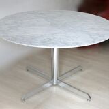 Marble and steel table France, circa 1970