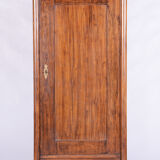 XIXth Century Biedermeier Solid Oak Wardrobe Cabinet, Restored, Czechia, 1830s