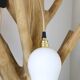 Lamp in white matte opaline, vintage