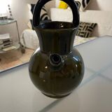 Pitcher in Provence khaki varnished clay signature Camares