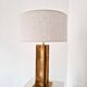 Vintage geometric brass lamp foot, Italy circa 1970