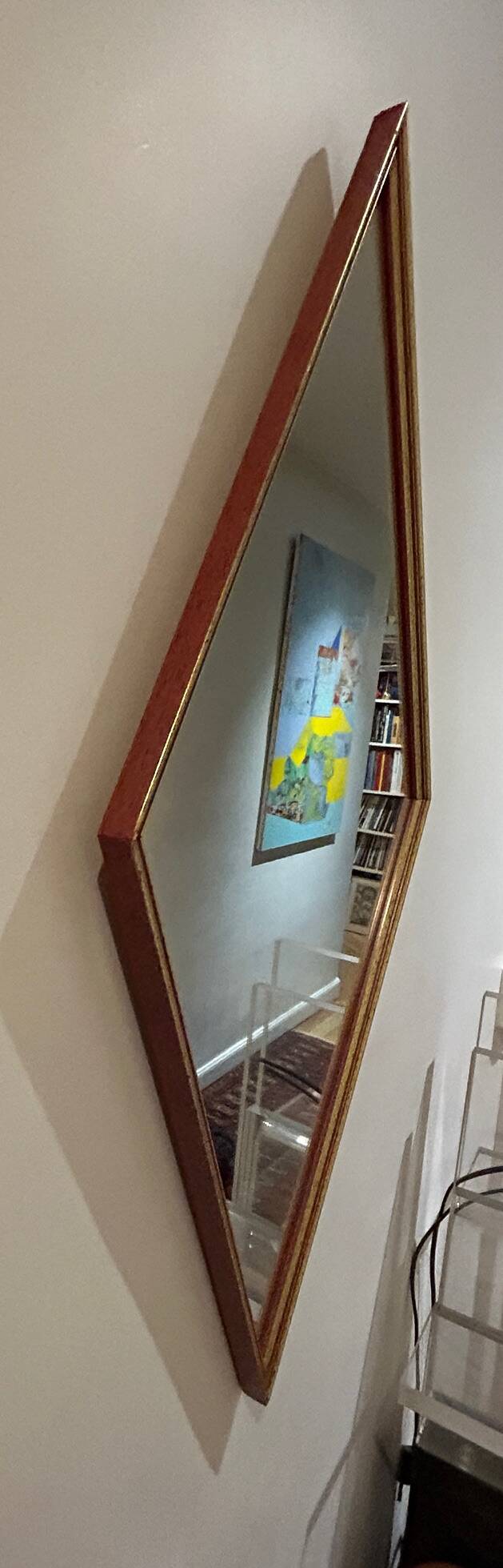 vintage diamond-shaped mirror