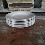 Set of 8 earthenware dessert plates Moulin des Loups 19th