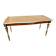 Neoclassical coffee table in beige marble and brass, Louis XVI style.